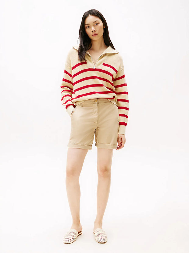 Short chino femme Tommy Hilfiger beige