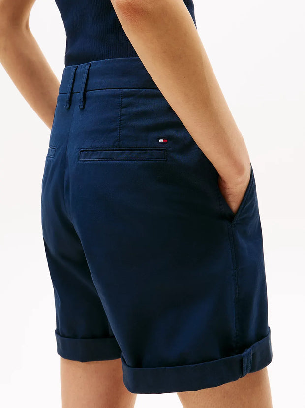 Short chino femme Tommy Hilfiger marine