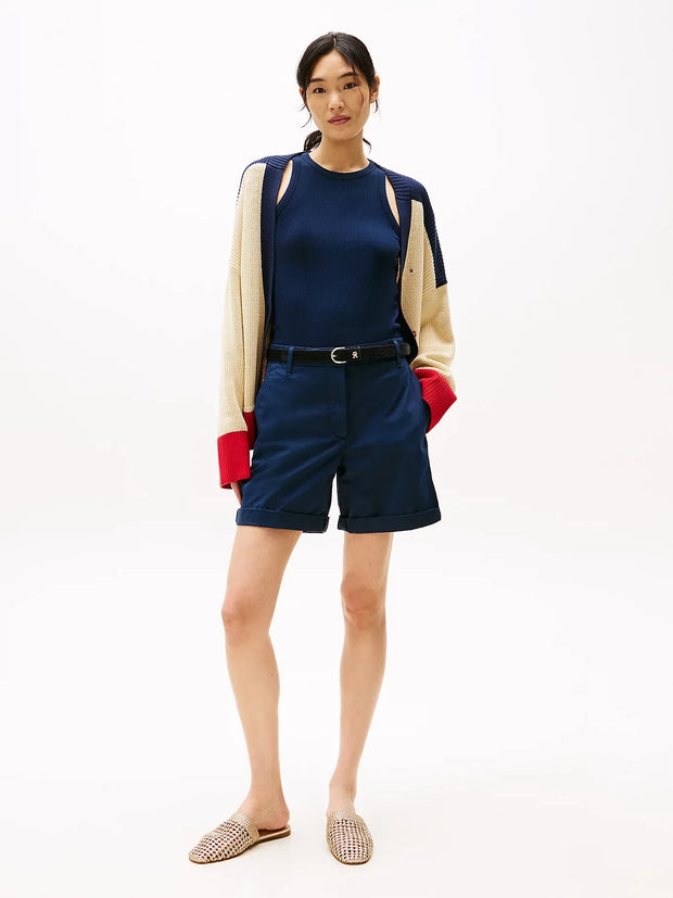 Short chino femme Tommy Hilfiger marine