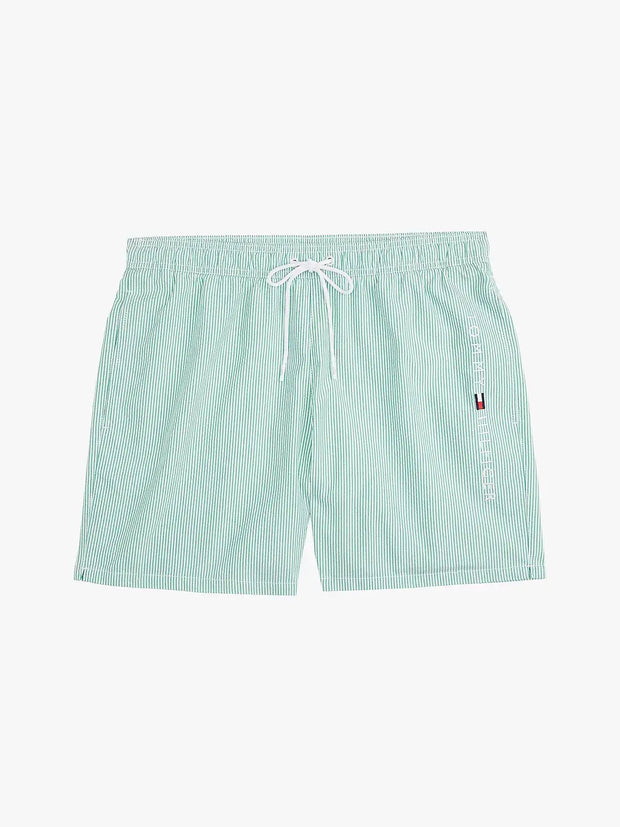 Short de bain rayé Tommy Hilfiger vert clair
