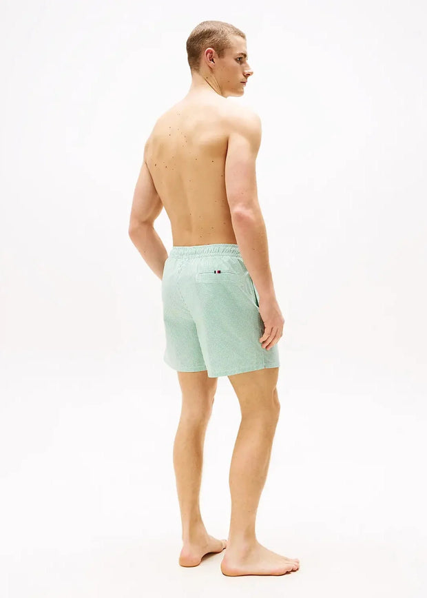 Short de bain rayé Tommy Hilfiger vert clair