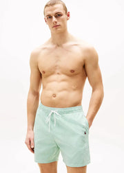 Short de bain rayé Tommy Hilfiger vert clair