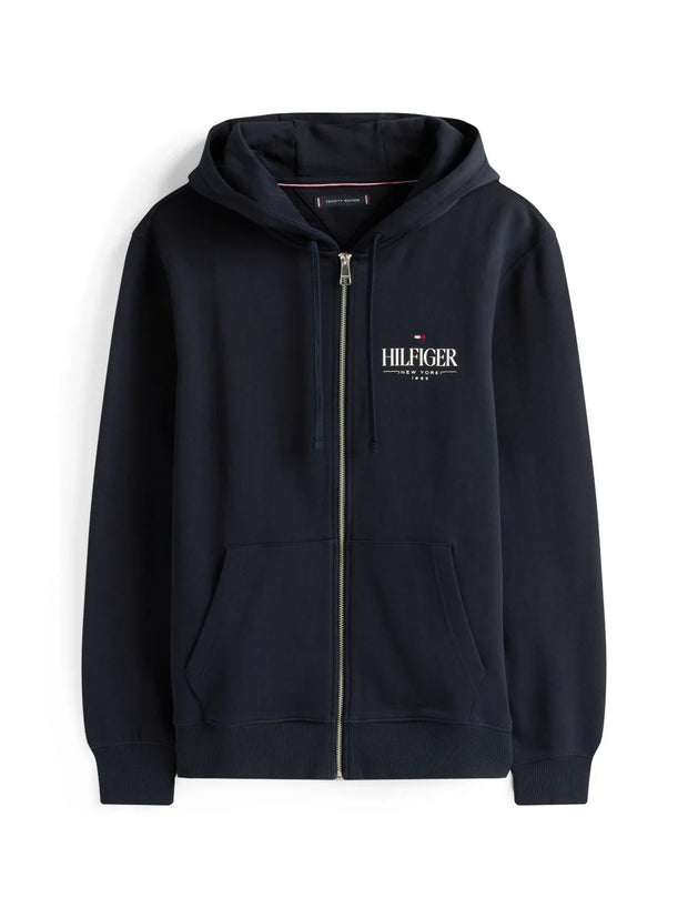 Sweat zippé à capuche Tommy Hilfiger marine