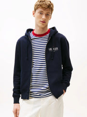 Sweat zippé à capuche Tommy Hilfiger marine