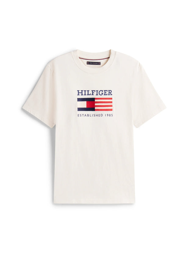 T-Shirt Tommy Hilfiger beige en coton